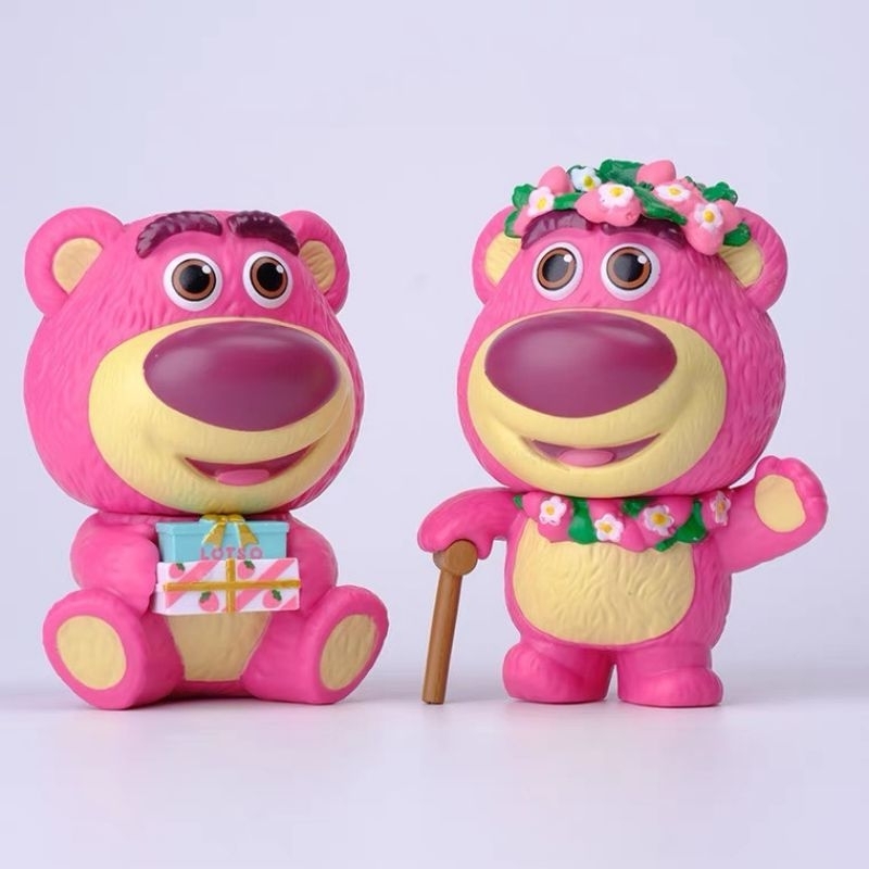 Bộ 6 mô hình nhân vật Gấu dâu Lotso trang trí, decor dễ thương