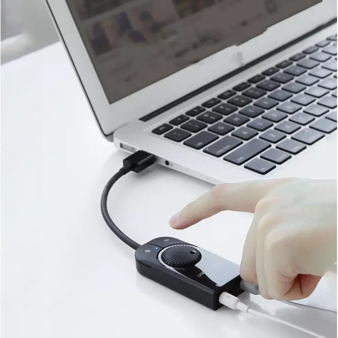 Bộ chuyển đổi âm thanh UGREEN 40964 CM129 | Từ USB sang 3 cổng 3.5mm | Chip DAC 48KHz/16bit | Bảo hành 18 tháng
