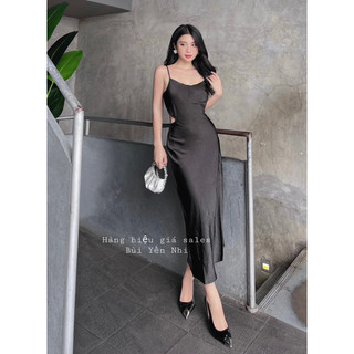d89 đầm lụa cut out f21