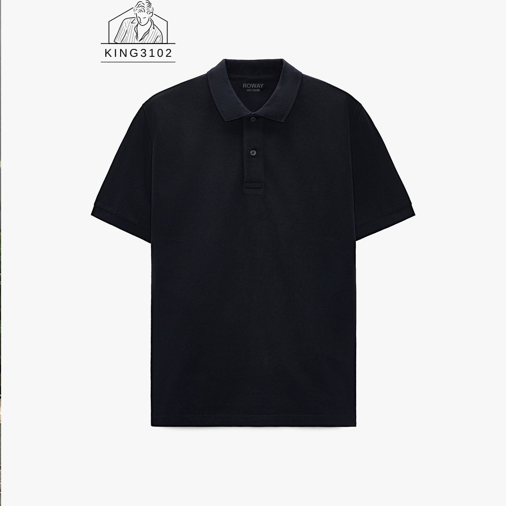 Áo Polo Nam, Áo Thun Polo Nam Trơn Trắng Đen Cotton Thoáng Mát, Thấm Hút, Không Nhăn Full Box Bill - Polo Trơn