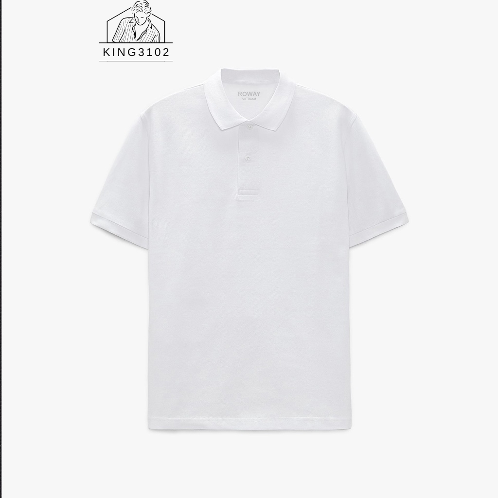 Áo Polo Nam, Áo Thun Polo Nam Trơn Trắng Đen Cotton Thoáng Mát, Thấm Hút, Không Nhăn Full Box Bill - Polo Trơn