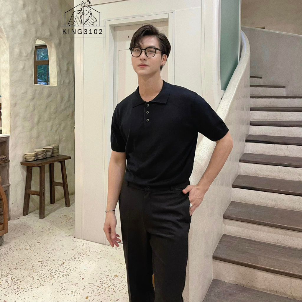Áo Polo Nam, Áo Thun Polo Nam Trơn Trắng Đen Cotton Thoáng Mát, Thấm Hút, Không Nhăn Full Box Bill - Polo Trơn