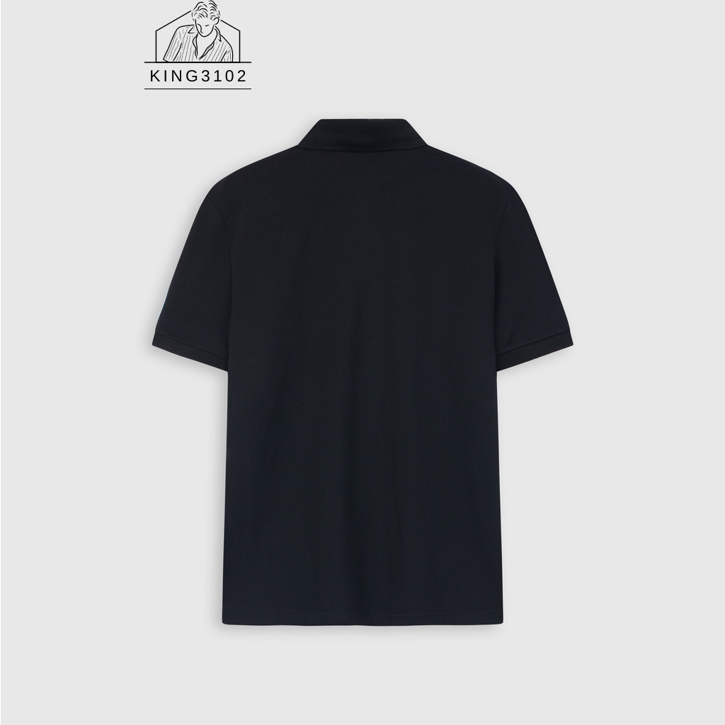Áo Polo Nam, Áo Thun Polo Nam Trơn Trắng Đen Cotton Thoáng Mát, Thấm Hút, Không Nhăn Full Box Bill - Polo Phối Ngang