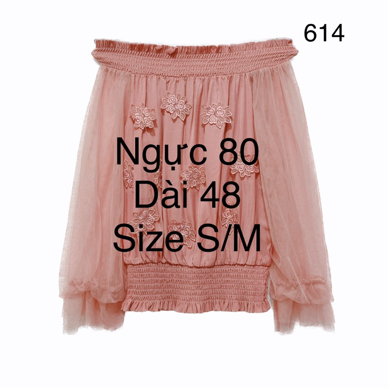 Thanh lý / 2hand/ pass đồ cá nhân áo kiểu trễ vai tay lưới, áo bánh bèo, áo kiểu nữ