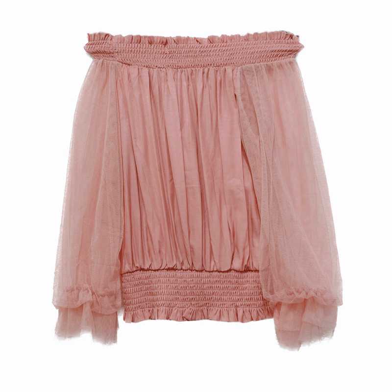 Thanh lý / 2hand/ pass đồ cá nhân áo kiểu trễ vai tay lưới, áo bánh bèo, áo kiểu nữ