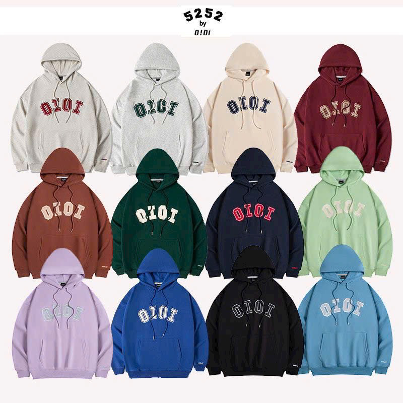 Áo hoodie OiOi hàng full tag mác giống Hyein & Hanni NewJeans, Rosé Blackpink brand Hàn