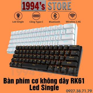 FREESHIP Bàn Phím Cơ Gamning RK61 Version 4 - Bluetooth 5.1 - Wireless 2.4Ghz - Type C - Phần mềm chỉnh Led và Custom