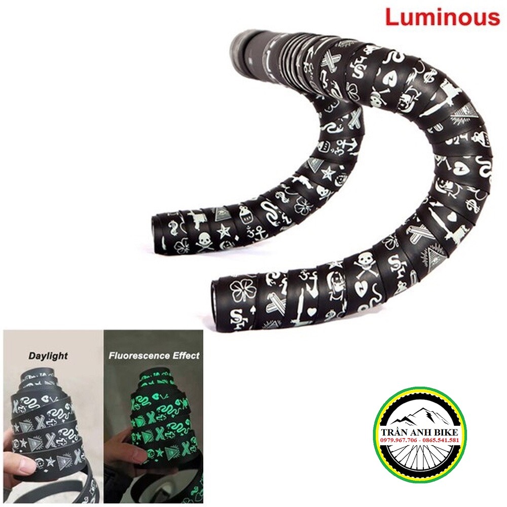 Dây quấn  ghi đông xe đạp EVA PU Phát Quang Buổi Tối