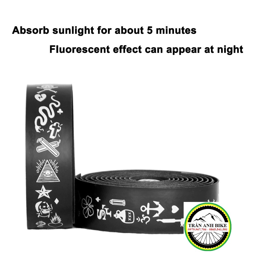 Dây quấn  ghi đông xe đạp EVA PU Phát Quang Buổi Tối