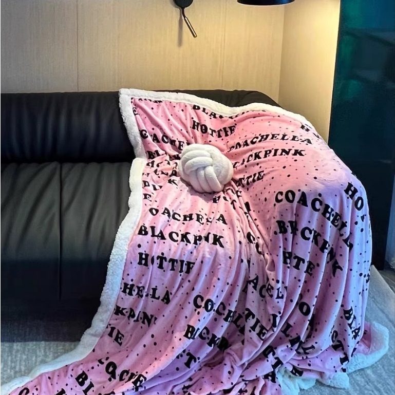 CHĂN LÔNG CỪU| CHĂN LÔNG CỪU ĐƠN BLACKPINK KÍCH THƯỚC 1M5X2M