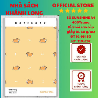 SỔ MAY GÁY SUNSHINE A4 400TRANG Bìa cao cấp