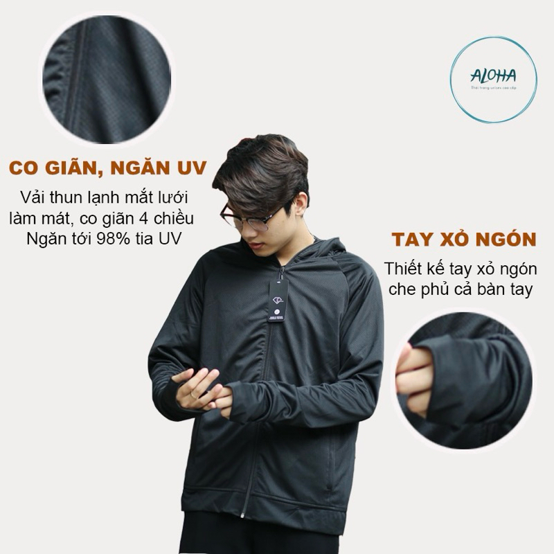 Áo chống nắng nam Beelo- Áo nắng nam Vải thun lạnh mắt lưới thoáng mát có bigsize