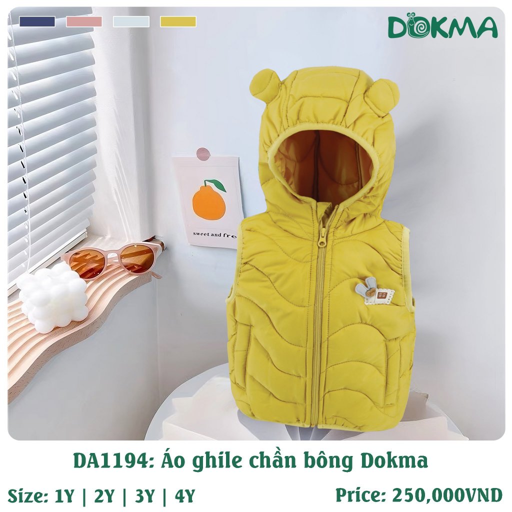DA1194 Áo khoác gile chần bông cho bé