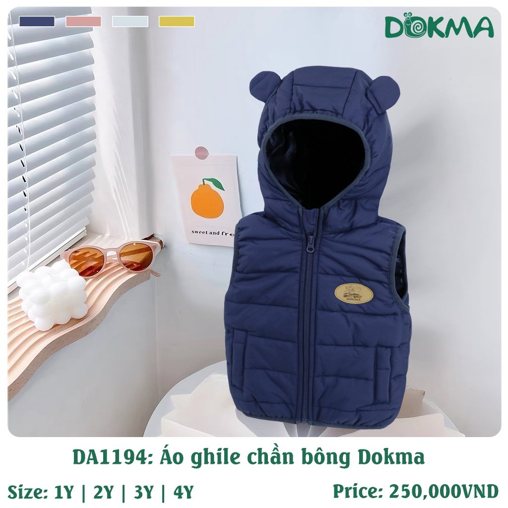 DA1194 Áo khoác gile chần bông cho bé