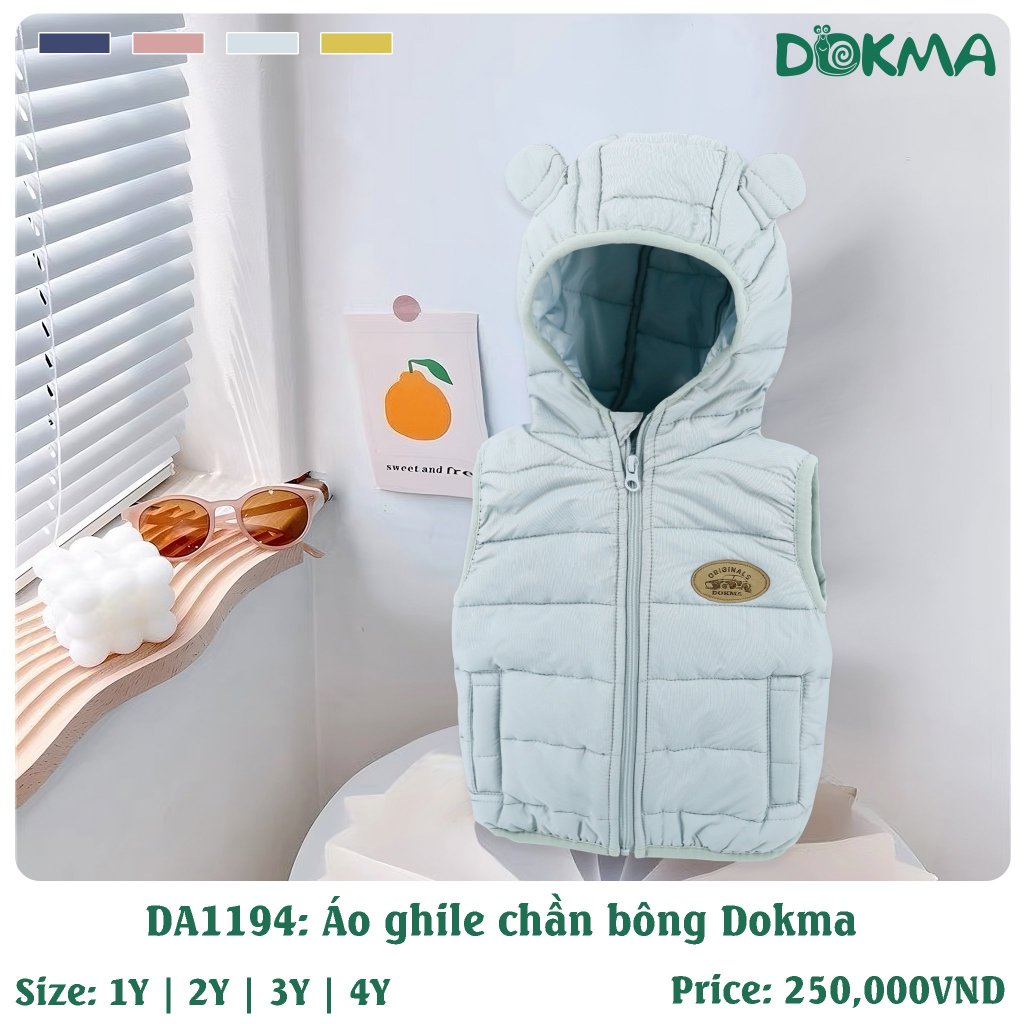 DA1194 Áo khoác gile chần bông cho bé