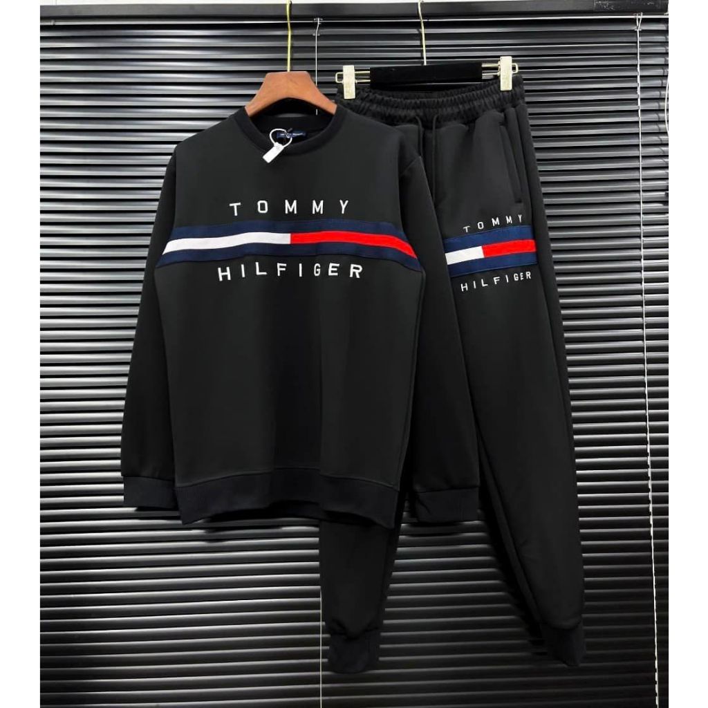 Bộ Quần Áo Dài Tommy Chữ Kí Phiên Bản Mới Nhất 2023 Hot- Đồ Bộ Nam Họa Tiết Siêu Rẻ Chất Cotton Co Giãn