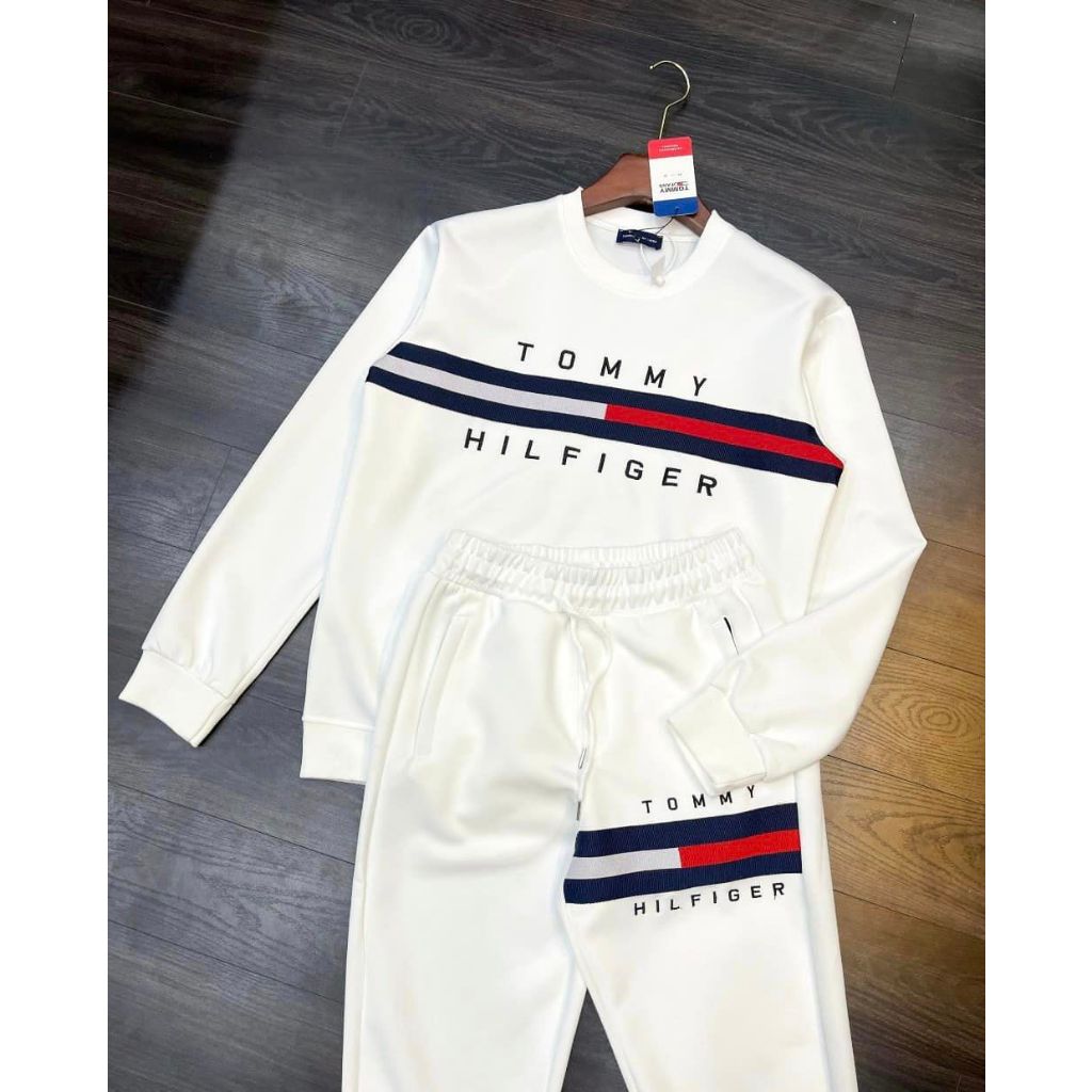 Bộ Quần Áo Dài Tommy Chữ Kí Phiên Bản Mới Nhất 2023 Hot- Đồ Bộ Nam Họa Tiết Siêu Rẻ Chất Cotton Co Giãn