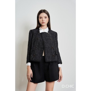 Áo khoác cổ tròn đè dây trang trí d.chic ms: 160522