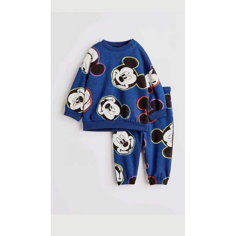 Bộ nỉ in hình mickey cho bé