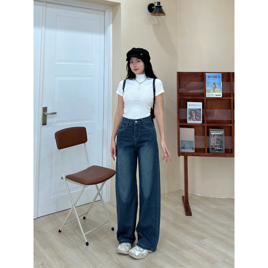Quần jean suông unisex thời trang nam nữ mặc đôi - 247store.vn - Quanjean9001_P10