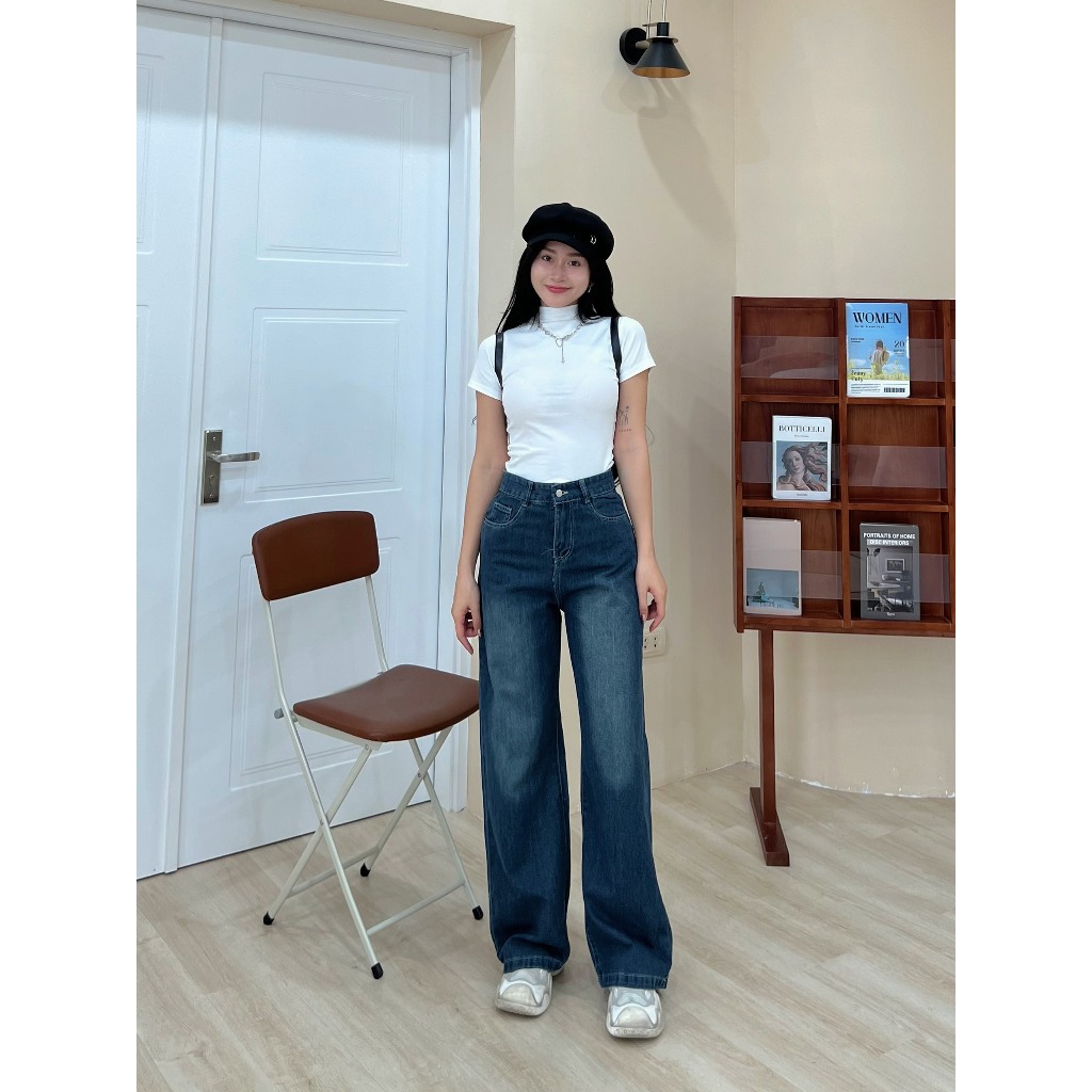Quần jean suông unisex thời trang nam nữ mặc đôi - 247store.vn - Quanjean9001_P10