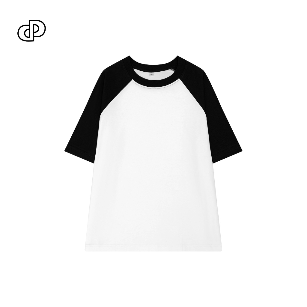 Áo thun trơn unisex cotton 250 gsm form oversize, phối tay màu sắc trẻ trung lạ mắt PUNDO HOMME ATPD88