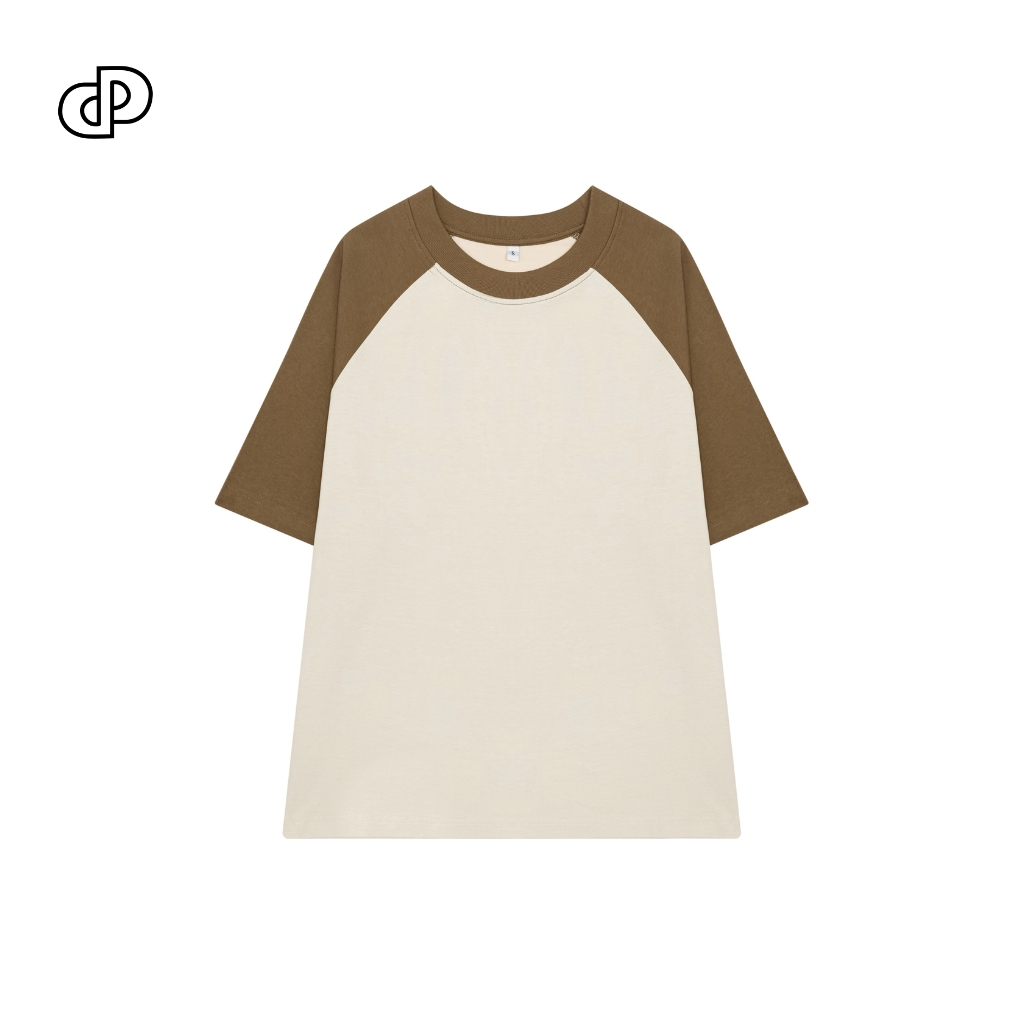 Áo thun trơn unisex cotton 250 gsm form oversize, phối tay màu sắc trẻ trung lạ mắt PUNDO HOMME ATPD88