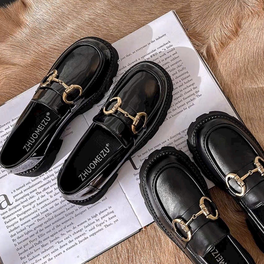 Giày Đốc nữ lolita đế cao 7cm phong cách vintage ulzzang