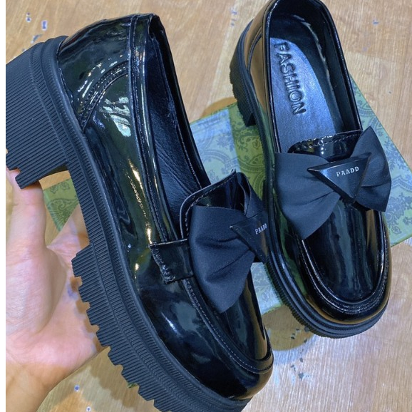 Giày Đốc nữ lolita đế cao 6cm phong cách vintage ulzzang