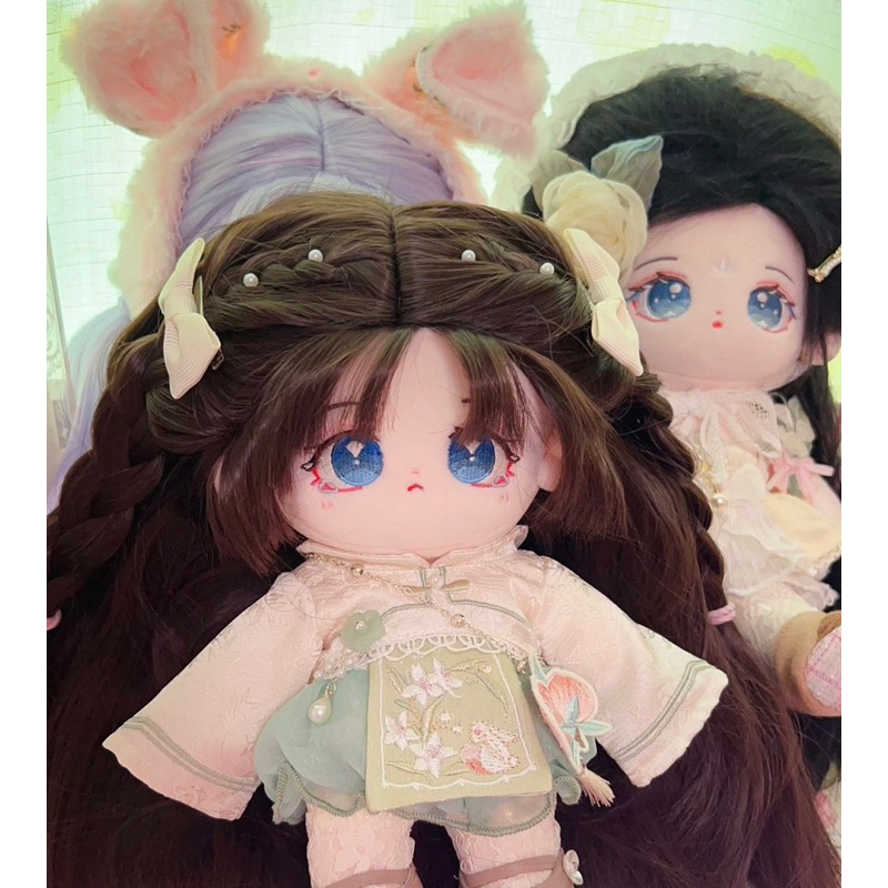 Búp bê tơ nhiệt Doll Spring Ava tóc nâu đậm 20cm có xương