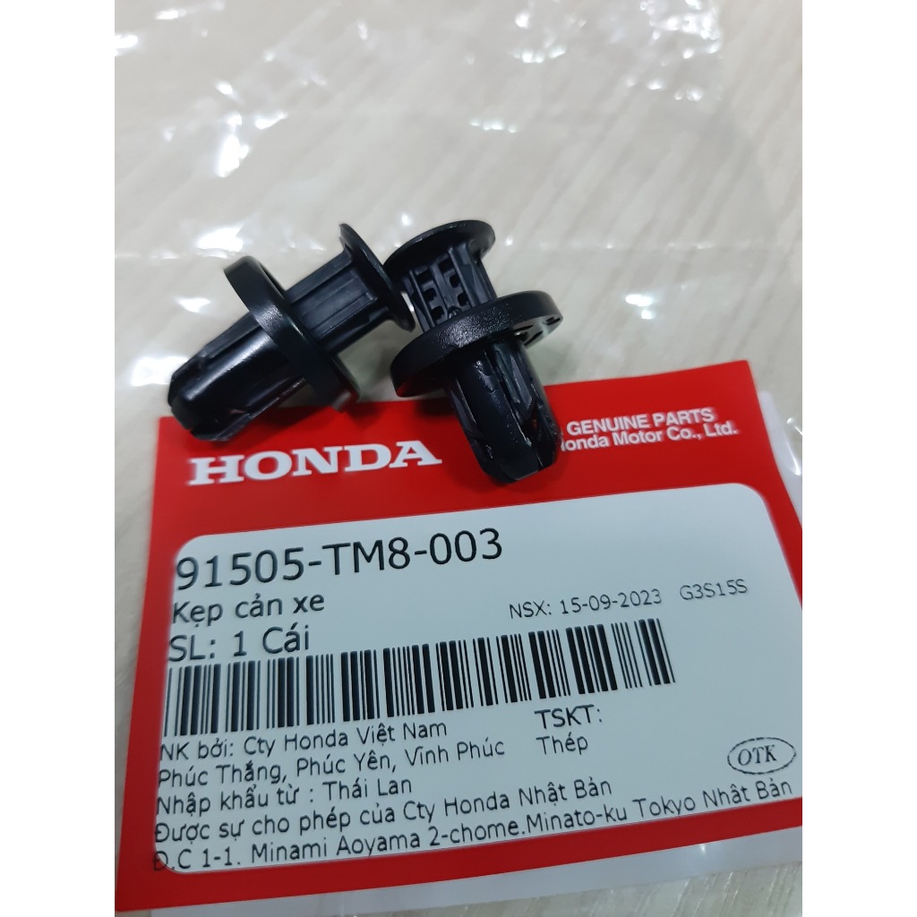 chốt nhựa ô tô,chốt cài cản, chốt chắn bùn Honda City, Civic, CRV , Brio ,Jazz , Accord 91505TM8003