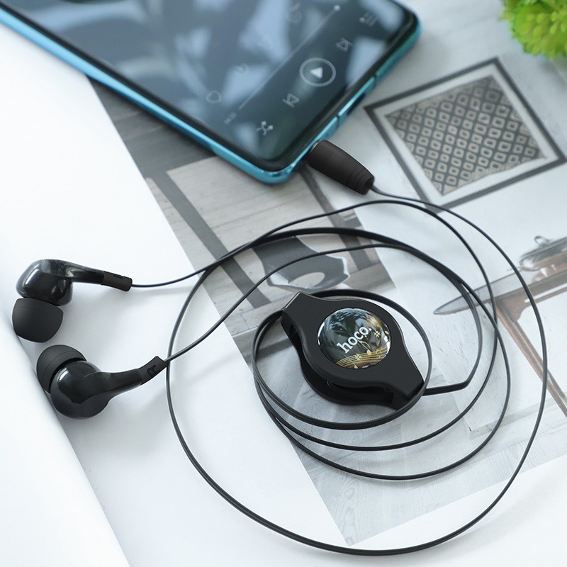 Tai Nghe Nhét tai Âm thanh hay jack 3.5mm Dây Rút Chính Hãng Hoco M68 Có Micro Đàm Thoại cho điện thoại, tablet .. hoco.