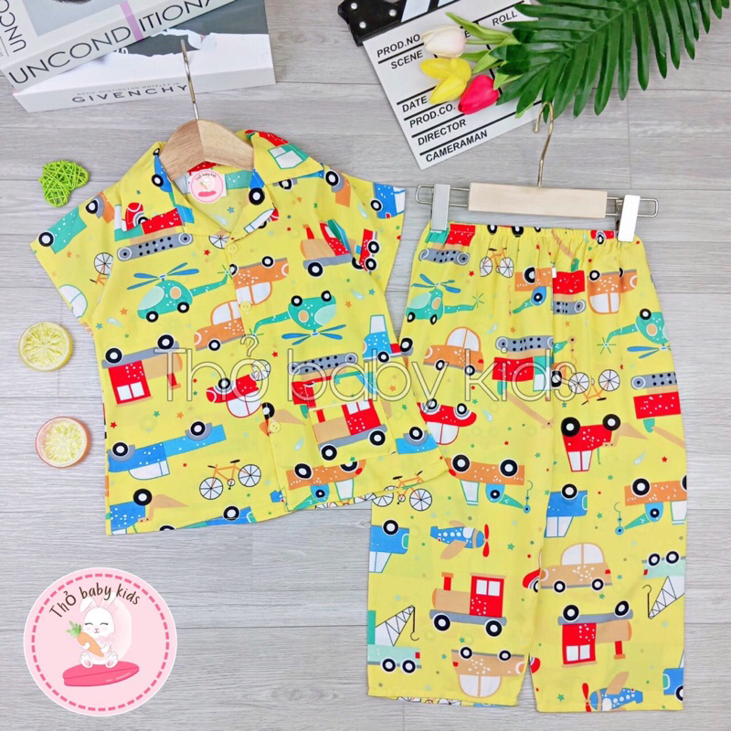 Pijama cho bé trai, bé gái, bộ pizama dài mặc nhà cho bé shop thỏ baby kids