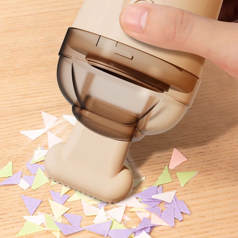 MVP3575 Máy hút bụi mini cầm tay không dây hình chú Vịt Vàng kèm 2 đầu hút thay thế