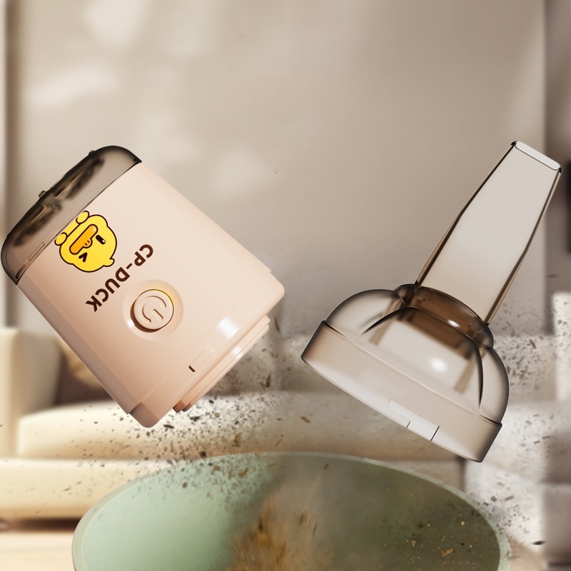 MVP3575 Máy hút bụi mini cầm tay không dây hình chú Vịt Vàng kèm 2 đầu hút thay thế