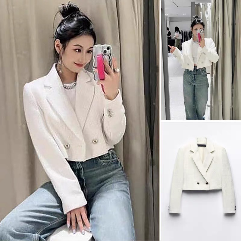 Áo khoác dạ trắng chuẩn loại 1 zara xuất dư