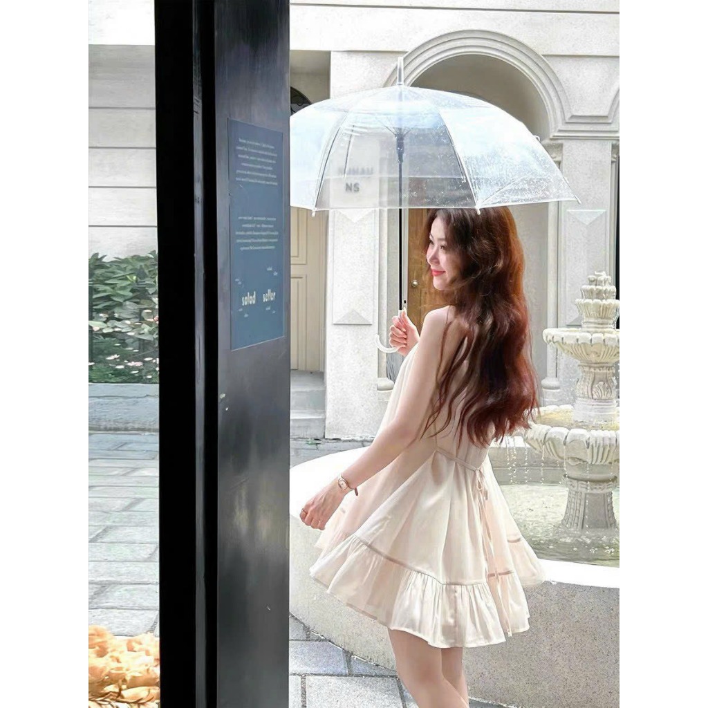 Đầm babydoll tiểu thư dự tiệc phối nơ, váy suông nữ - Nơ Xinh Store