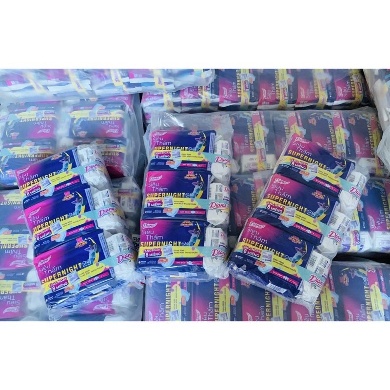 Combo 6 gói băng Diana ban đêm 29cm tặng thêm 24 miếng HN