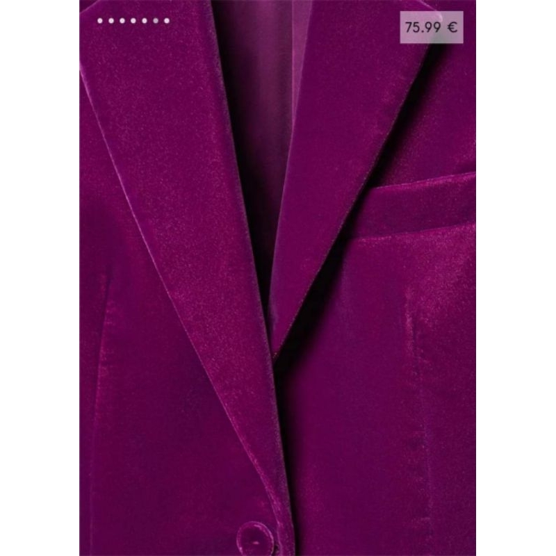 Áo blazer velvet nhung mango chính hãng