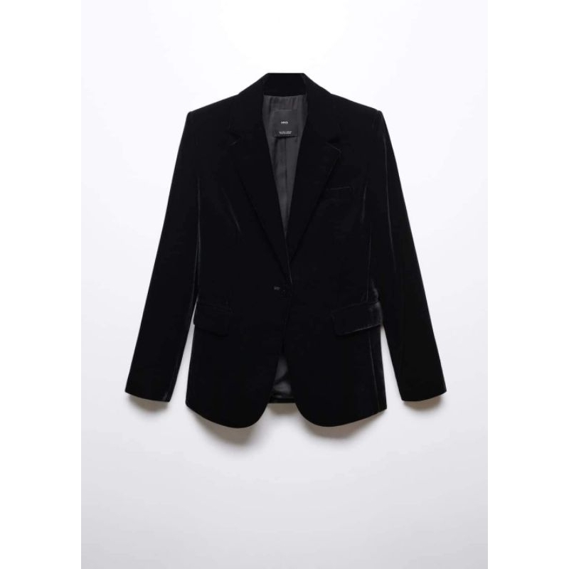 Áo blazer velvet nhung mango chính hãng