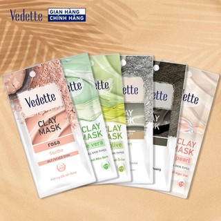 Mặt nạ đất sét Vedette các loại 12g - Hút dầu thừa, Cặn bẩn, Se khít lỗ chân lông & Da sáng sạch