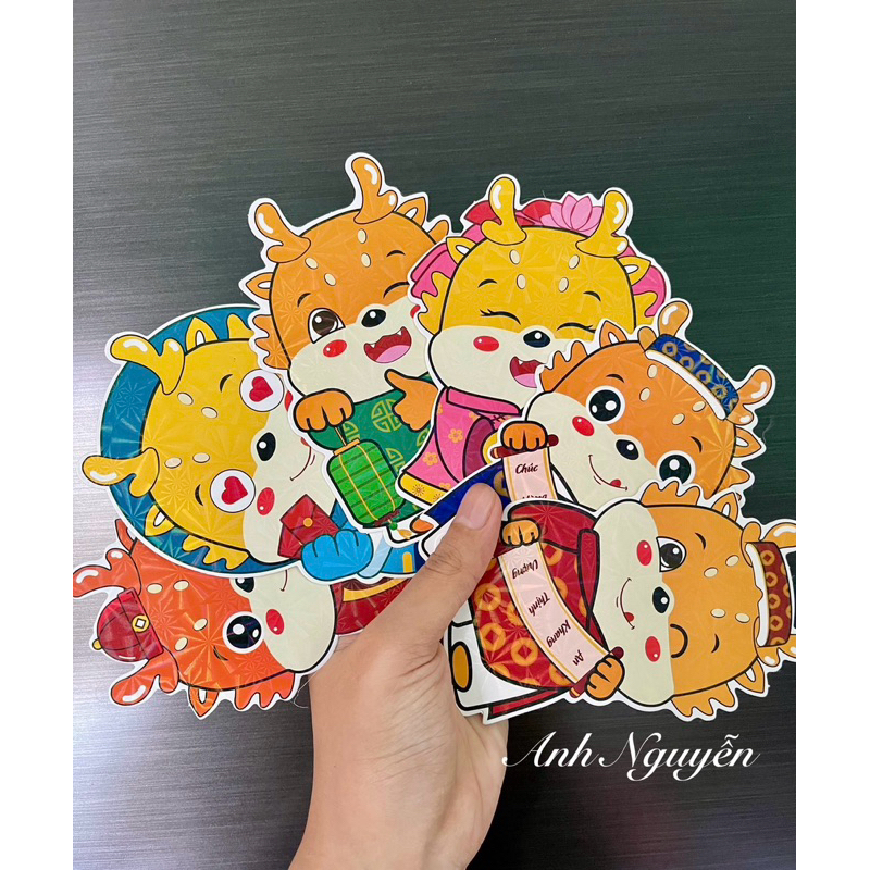 Set 100 Bao Lì Xì Chibi 3D Chọn Mẫu Mới Hot Trend