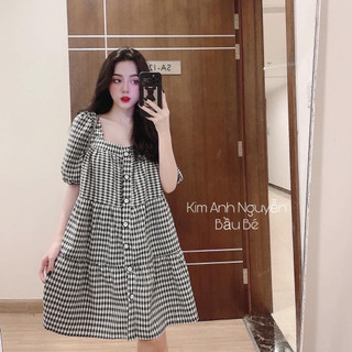 Đầm hottrend, babydoll, đầm bầu, hàng cao cấp, chất liệu siêu đẹp, hình thật 100%, newtag, giá tốt-Freesize (40-60kg)