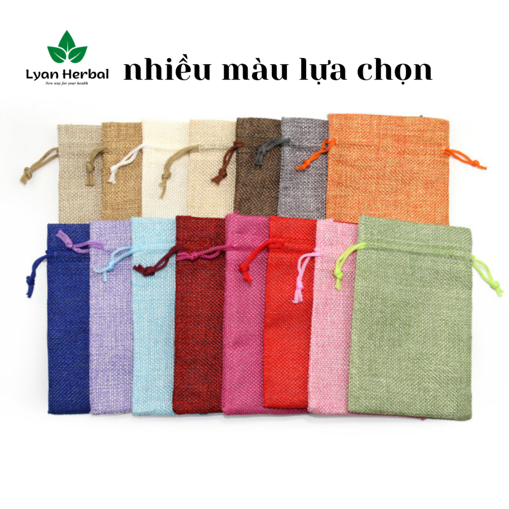 Túi vải bố dây rút nhiều màu, túi vải đai làm túi thơm đựng hạt cà phê túi đựng trang sức túi vải nhỏ