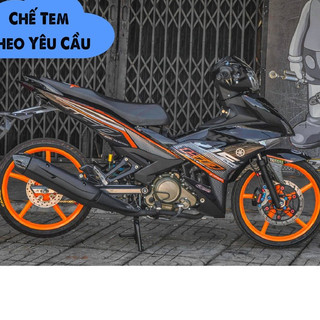 Tem exciter150 cam đen - tem rời