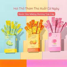 Nước súc miệng gói hương trái cây giúp miệng sạch sẽ hơi thở thơm mát