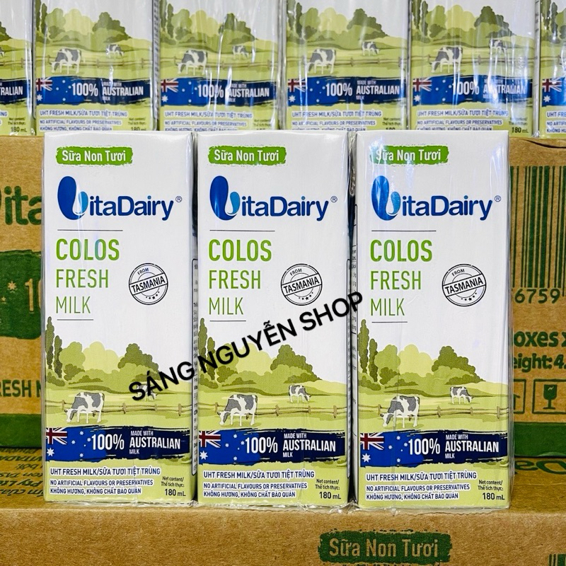 Lốc 3 Hộp Sữa Non Tươi Vitadairy Colos Fresh Milk x 180ml