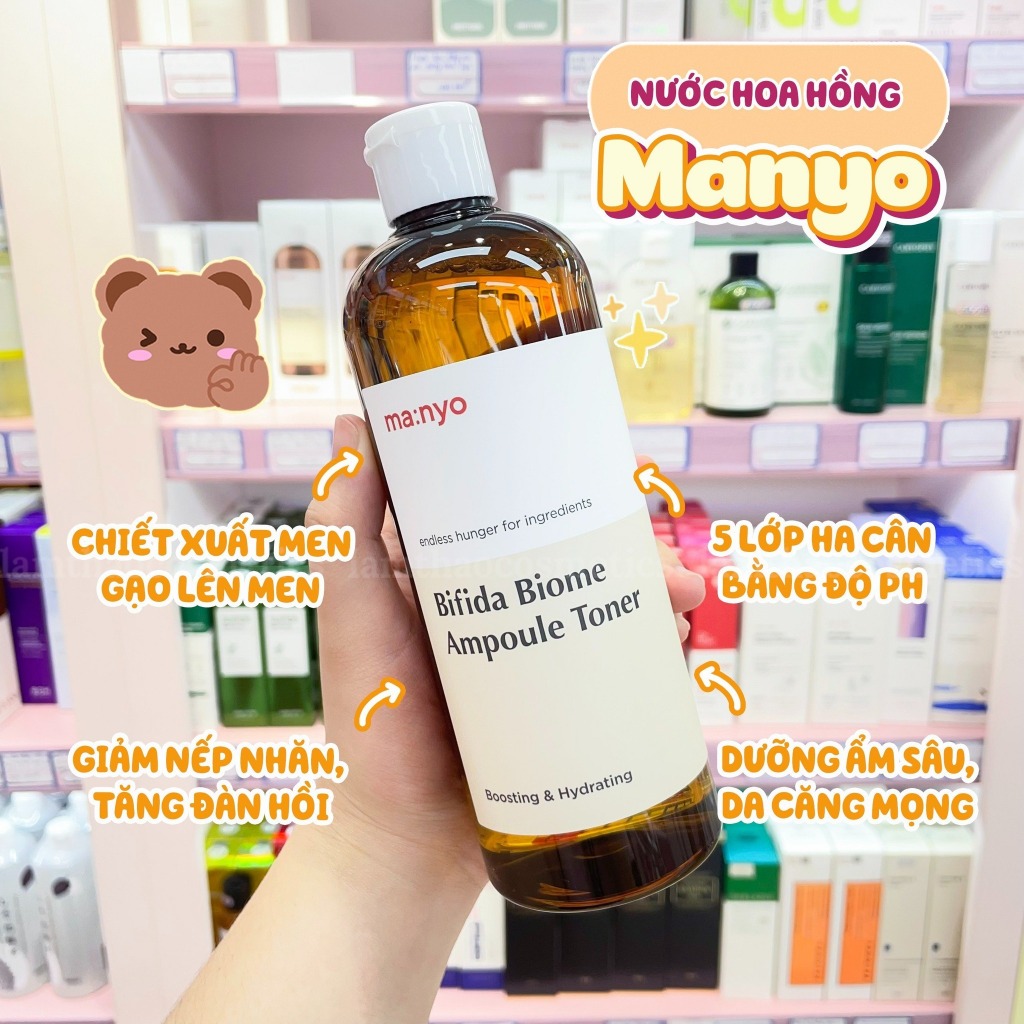 Nước Hoa Hồng Manyo Bifida Biome Ampoule Toner 400ml