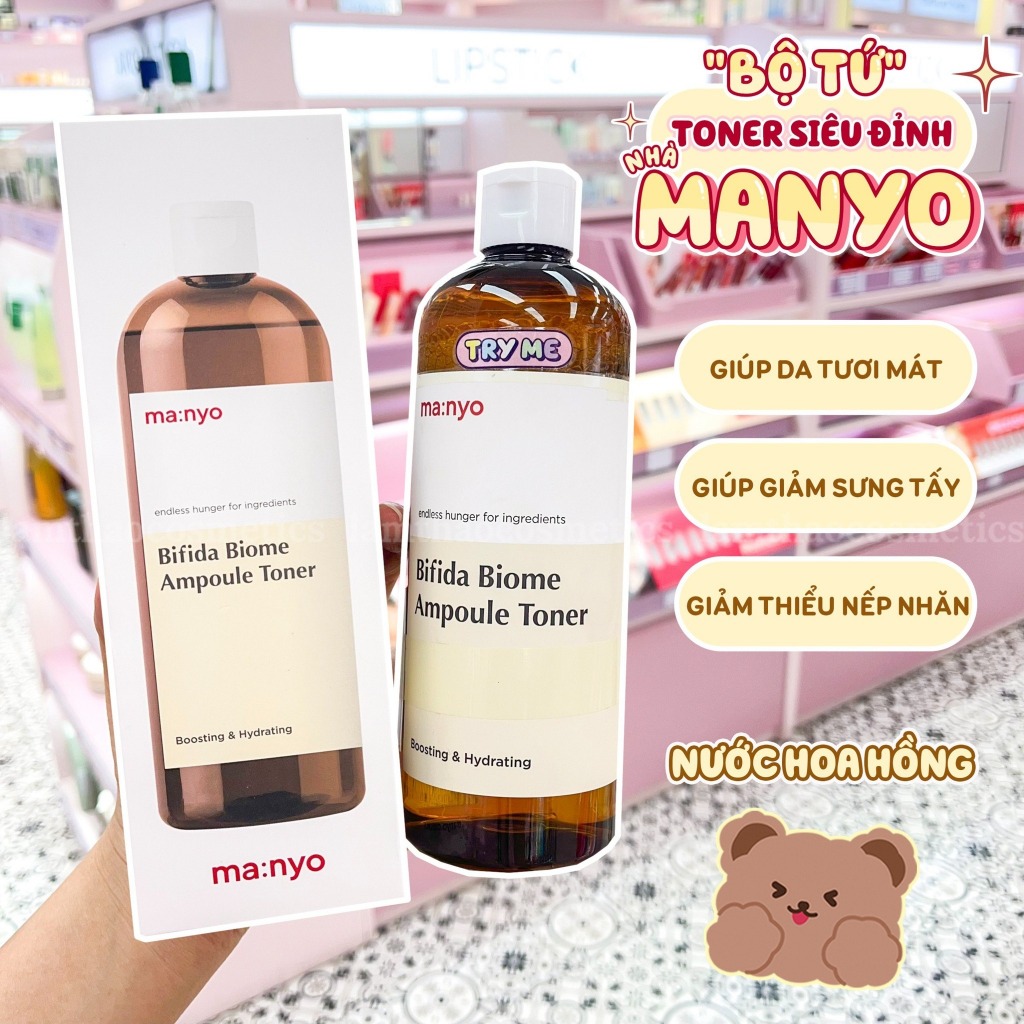 Nước Hoa Hồng Manyo Bifida Biome Ampoule Toner 400ml
