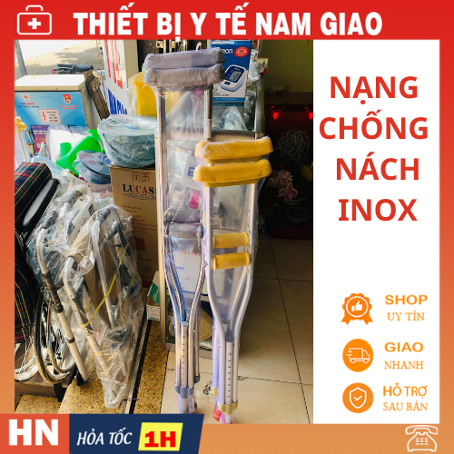 Nạng Chống Nách Bằng Hợp Kim NHÔM, INOX Giá Rẻ - 1 Chiếc